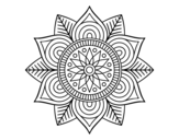 Star flower mandala coloring page