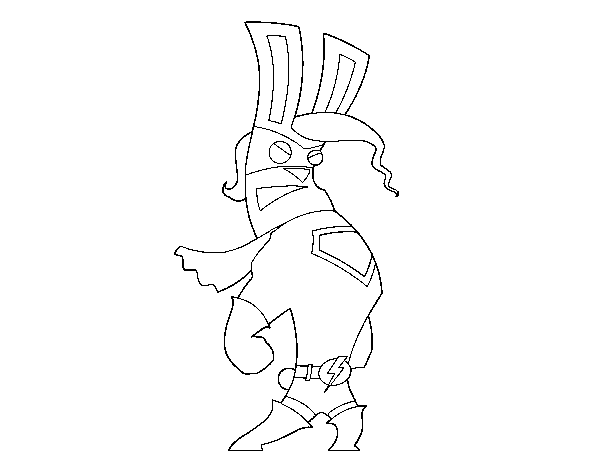 Super-rabbit coloring page - Coloringcrew.com