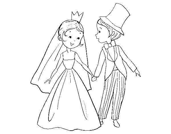The royal wedding coloring page