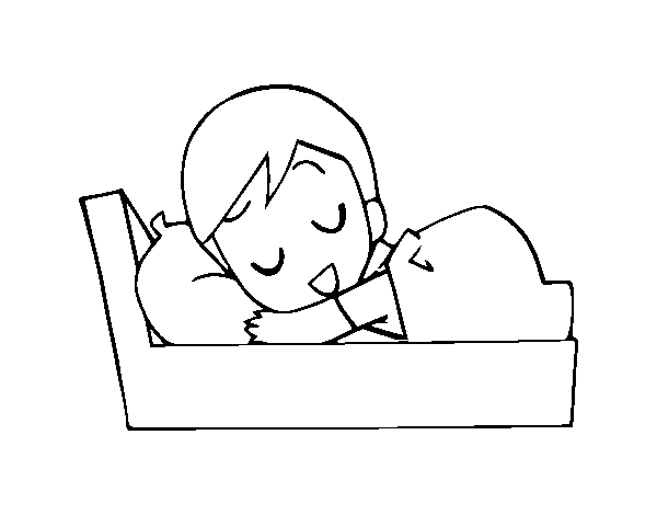 Time to go to sleep coloring page