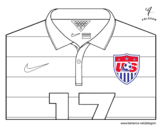 United States World Cup 2014 t-shirt coloring page