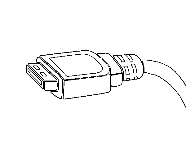 USB cable coloring page