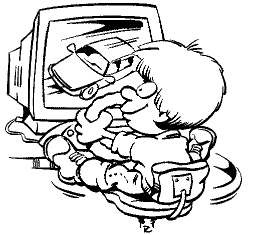 Video games coloring page