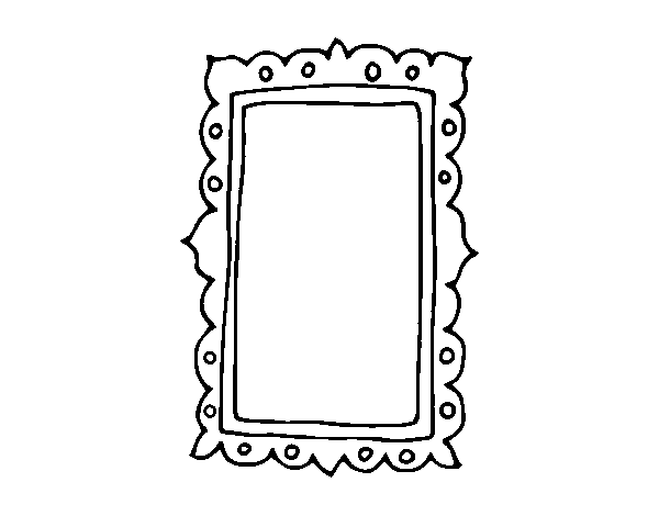 Wall mirror coloring page
