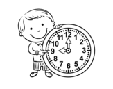 What time is it coloring page