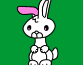 Coloring page Art the rabbit painted bysally
