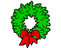 Christmas wreaths coloring page