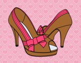 Coloring page Shoes with bow painted byANIA2