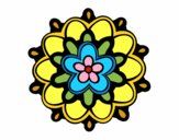 Mandala with a flower