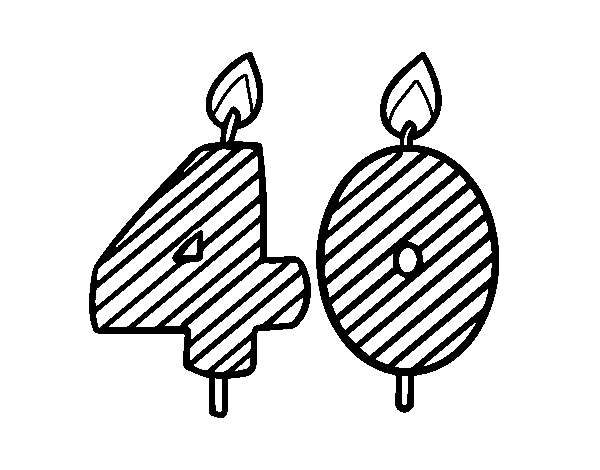 40 years old coloring page - Coloringcrew.com