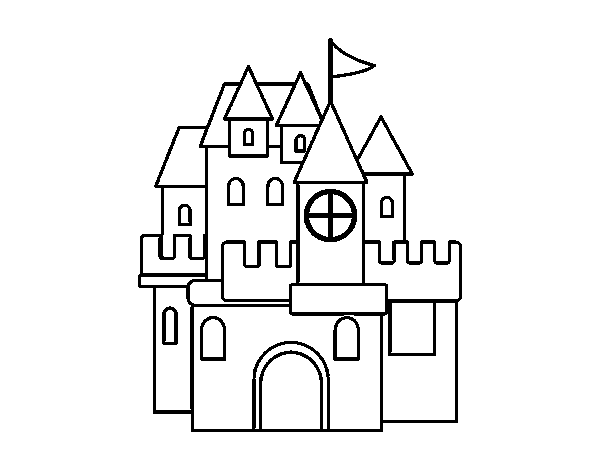 A castle coloring page