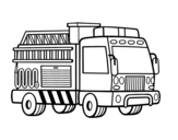 A fire truck coloring page