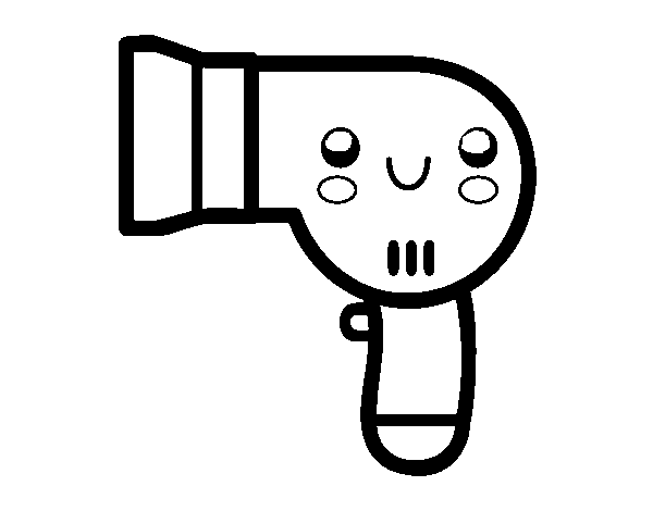 A hair dryer coloring page