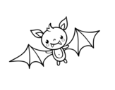 A Halloween bat coloring page