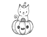 Dibujo de A Halloween kitten