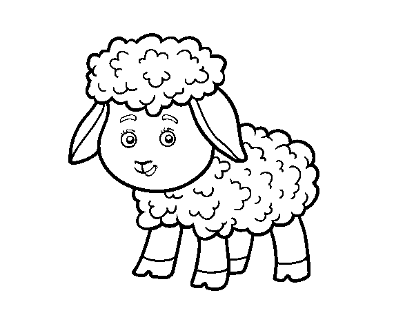 A little lamb coloring page
