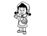 A little red riding hood coloring page