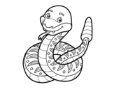 Dibujo de  A rattlesnake