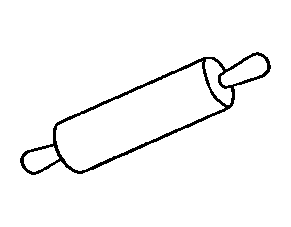 A Rolling pin coloring page