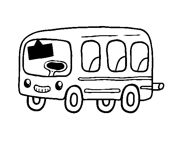 A school bus coloring page