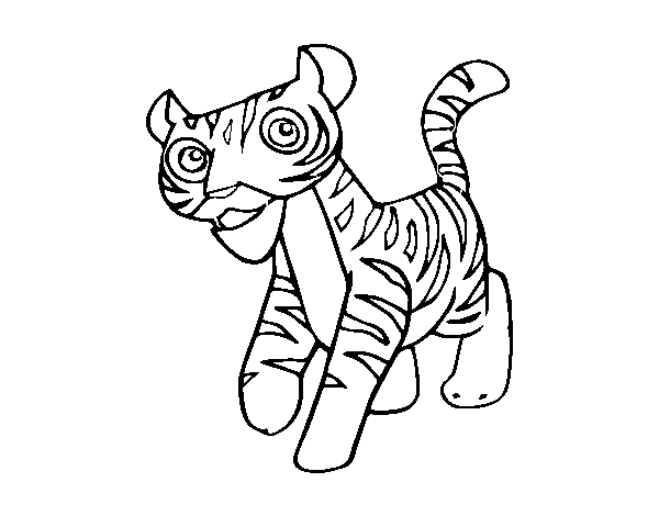 A tiger coloring page