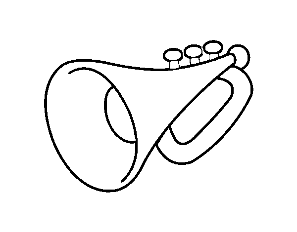A Trumpet coloring page