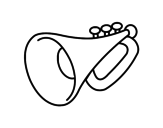 A Trumpet coloring page