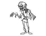 A zombie coloring page