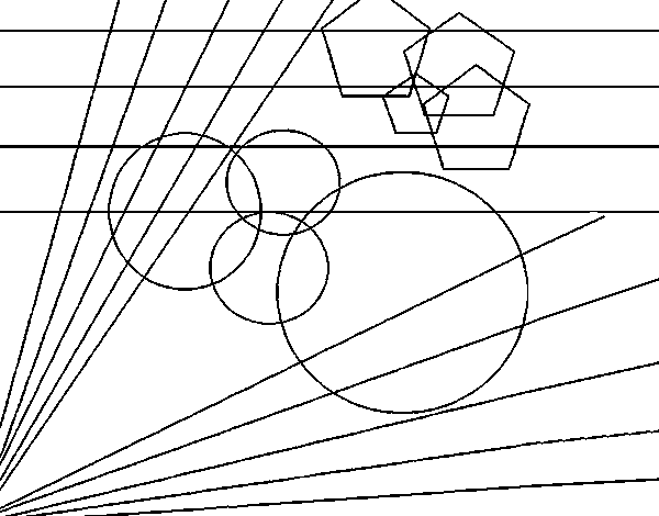 Abstract forms coloring page