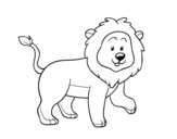Adult lion coloring page