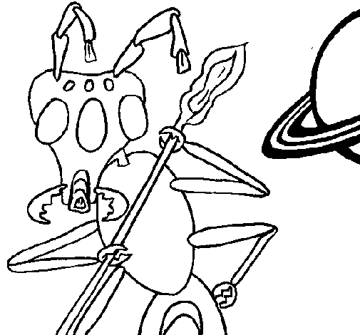 Alien ant coloring page