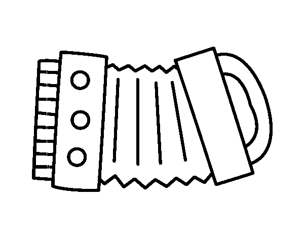 An Accordion coloring page
