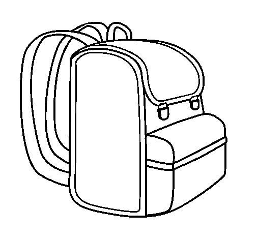 Backpack coloring page