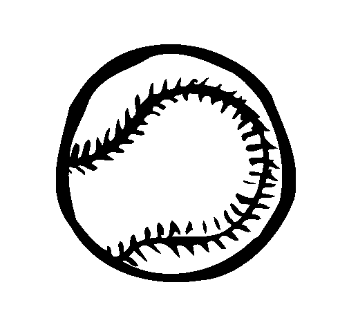 Baseball ball coloring page