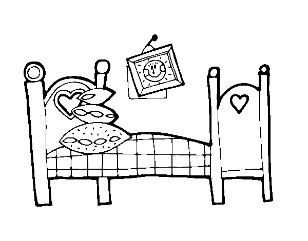 Bedroom coloring page