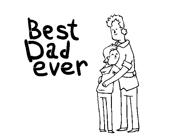 Best dad ever coloring page