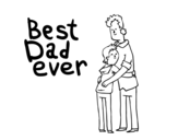 Best dad ever coloring page