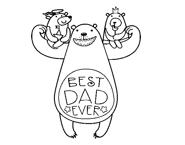 Best daddy in the world coloring page