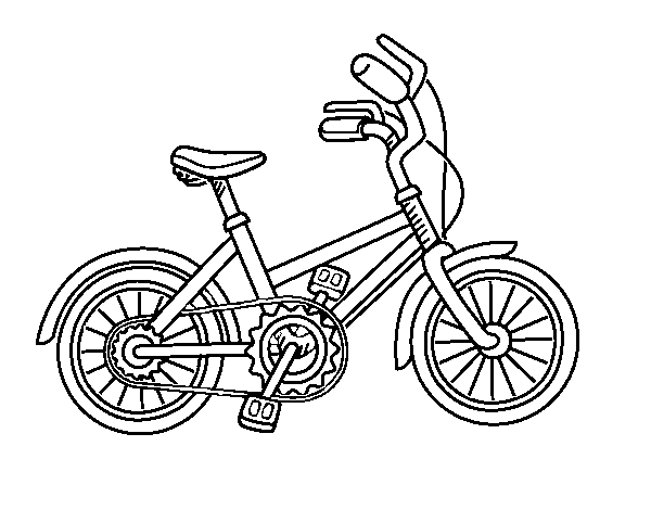 Bicycle for children coloring page