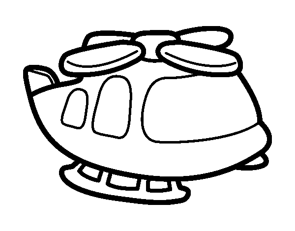 Big helicopter coloring page