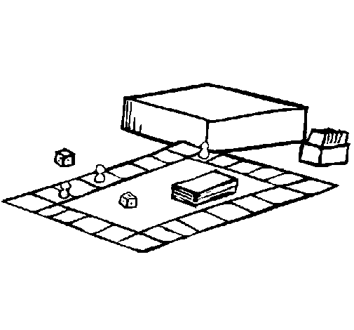 Board game coloring page