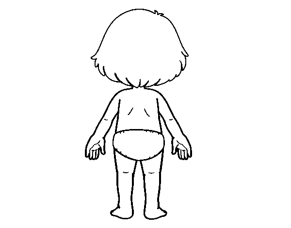 Body back coloring page