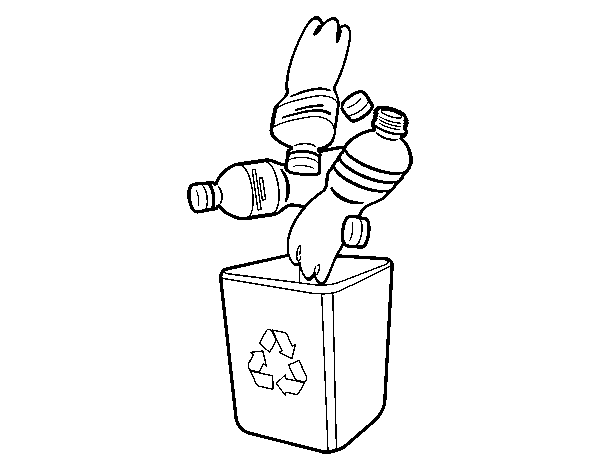 Bottles Recycling coloring page