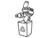 Bottles Recycling coloring page