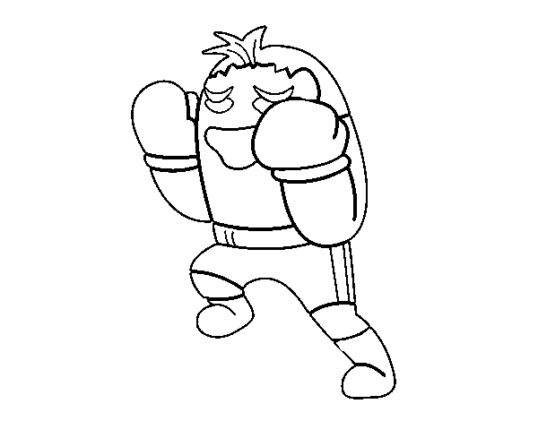 Boxer defending coloring page