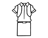 Boy school uniform coloring page