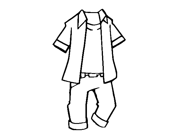 Boys clothing coloring page