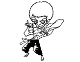 Bruce Lee coloring page