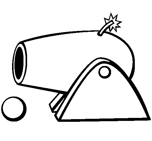 Cannon coloring page