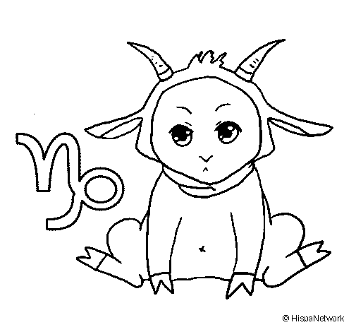 Capricorn coloring page